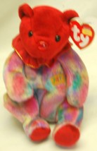 Ty Beanie Baby July Ruby Bear Beanbag Plush Toy Swing &amp; Tush Tags o - $9.89