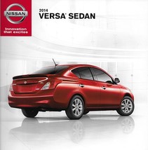 2014 Nissan Versa Sedan Brochure Catalog Us 14 S Plus Sv Sl - £4.71 GBP