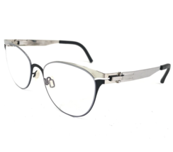 OVVO OPTICS Eyeglasses Frames 3838 c 63B/50 Black Shiny Silver Cat Eye 51-19-135 - £171.73 GBP