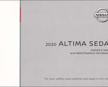 2020 Nissan Altima Sedan Owner&#39;s Manual Original [Paperback] Nissan - $22.52