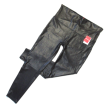 NWT SPANX 2437 High Waist Faux Leather Leggings in Black Stretch XL - £64.81 GBP