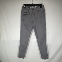 Seven7 Womens Jeans Gray Size 6 High Rise Skinny Denim Raw Hem Cropped 29x26 - £9.89 GBP