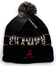 Nike Alabama Crimson Tide 2017 National Champions Removable Pom Beanie Adult - £26.69 GBP