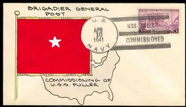 USS FULLER - 1st Day in Commission - Mae Weigand Hand Painted Cachet - £11.98 GBP