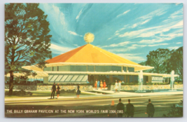 Vintage Postcard Billy Graham Pavilion New York World&#39;s Fair 1964-1965 - £11.35 GBP
