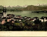 Vintage Cartolina 1900-1910 Svizzera Luzern E Die Alpen Tellskapelle E G... - $7.90