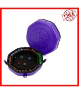Elegant Dice Tray &amp; Storage Case for Up to 115 RPG Dice - Purple Faux Le... - $935.95 MXN