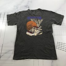 Vintage Basketball T Shirt Youth Medium Dark Grey Hoopster Hoop Ball Shoes - $18.49