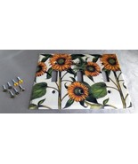 Mulberry Garden Sunflowers Metal Triple Light Switch Plate Cover - £11.42 GBP