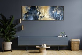 Framed painting on canvas, Abstract wall art, Wall art living room, Larg... - £392.67 GBP