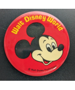 Vintage 1970s Mickey Mouse Red Pinback Button 3.5” Walt Disney World Pro... - £10.66 GBP