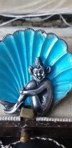 Antique Vintage Edwardian Early 1900-s Solid Silver Enamel Cornish Pixie Brooch. - £73.01 GBP