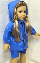 2-Piece Set RAINCOAT with Hood &amp; SHORTS ~ Clothes for 18&quot; American Girl ... - £7.02 GBP