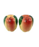 Vintage Hull Pottery Blushing Apple Salt &amp; Pepper Shakers No corks 3.5&quot; - £15.56 GBP