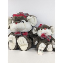 Vintage Commonwealth Lil Tweaks Mouse Squeaks Set Of 2 Stuffed Animal 1987 - $39.97