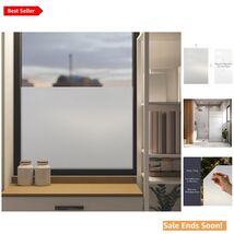 Etched Glass Effect Window Film - Non-Adhesive, Privacy &amp; UV Protection ... - $50.44