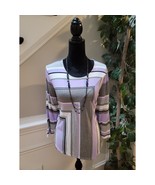Alfred Dunner Top Women’s Size PL Multicolor Long Sleeves Stripped Blouse - $36.01 CAD