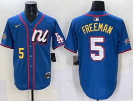 Men&#39;s All Stars 2025 Los Angeles Dodgers 5 Freddie Freeman Baseball Js Blue - $1,257.00 MXN