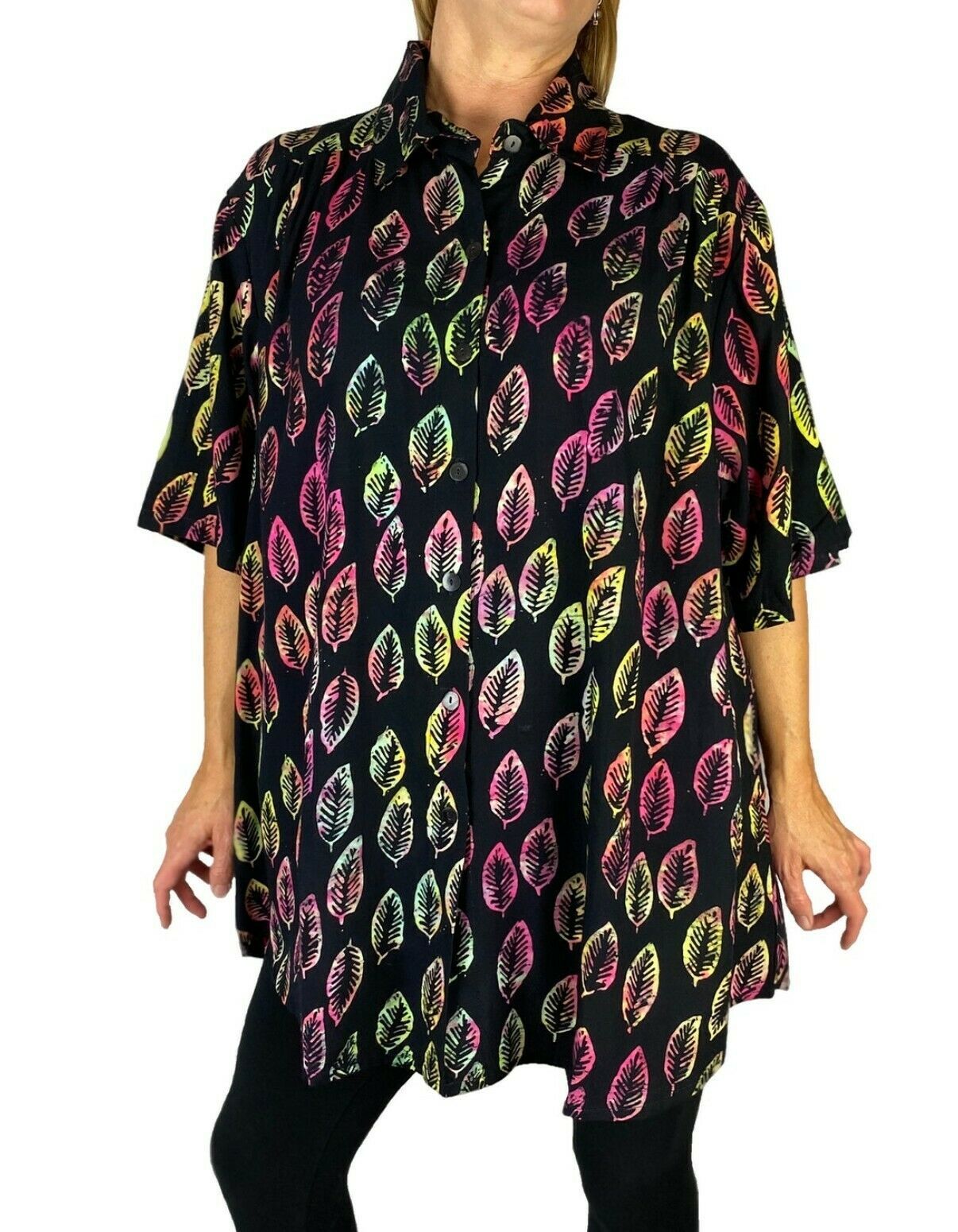 Primary image for Women's Plus Size Tunic - Maple Leaf 0X 1X 2X 3X 4X 5X 6X 