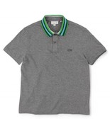 Lacoste  Polo Shirt Mens Size 5 Large Regular Fit Gray Green Collar Golf... - $27.80