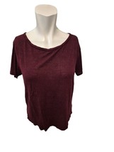 Rag and bone Slub Linen Tee Linen Tshirt Boat Neck Burgundy Sz S - $19.99
