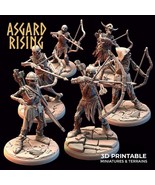 3D Printed Asgard Rising Draugr - Undead Skeleton Archers Set 28mm - 32mm - $8.81+