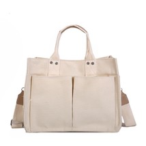 Women&#39;s Tote Bag Casual Canvas Large Capacity Shopping Female Crossbody Schoolba - £29.08 GBP