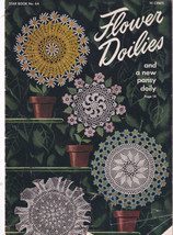 Vintage 1949 Star Crochet Pattern Book FLOWER DOILIES Pansy Daisy Rose L... - $7.50