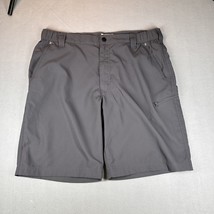 Wrangler Authentics Shorts Mens 36 Gray Outdoor Utility Flat Front Polye... - $353.82 MXN