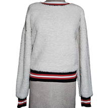 Fuzzy Crew Neck Sweater Size XS - £27.69 GBP