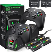 4*5520mWh Battery For XBox One｜Series X S Controller Dual Charging Dock Station - £36.85 GBP