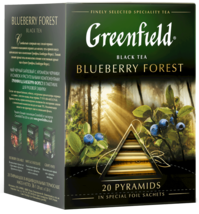 Greenfield Blueberry Forest Black Tea 20 Pyramids Made in Russia - $6.99