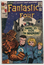 Fantastic Four 45 Marvel 1966 VG FN 1st Inhumans Black Bolt Stan Lee Jack Kirby - £263.05 GBP