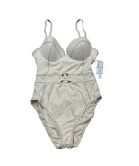Bleu Rod Beattie Swimsuit 8 White Fine Line Belted One Piece Underwire R... - $62.58 CAD