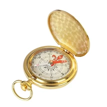Portable Flip Cover Handheld Pocket Watch Comp Vintage Bronze Camping Hi... - $30.92