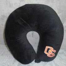 Oregon State OS Travel Neck Pillow Cushion U Shaped Plush Embroidered Black - £10.01 GBP