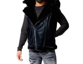 Jordan Craig men&#39;s denali shearling vest in BLACK - $139.00