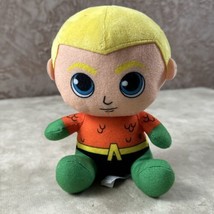 DC Comics Plush Aquaman Justice League Stuffed Doll 9&quot; Blonde Sitting Figure - £8.19 GBP