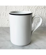 Dansk Bistro Christianshavn Mug White Blue Stripe Porcelain Coffee Cup P... - $10.34 CAD