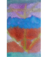 Original Abstract Watercolor Painting Art &quot;Hands in Sand&quot; 6 Year Old Art... - £6.25 GBP