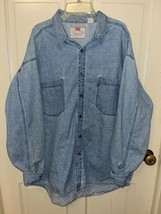 Vintage Levi’s Light Wash Authentic Denim Jeanswear Jacket Button-Up Siz... - £26.40 GBP