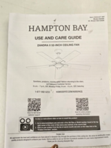 FOR PARTS-Manual-Hampton Bay Zandra II 52" Changing LED Matte Black Ceil... - $10.98