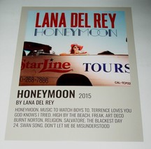 Lana Del Rey Poster Card Honeymoon 2015 8X10 Color Glossy New Condition - £6.18 GBP