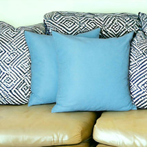 Set Of Two 26" X 26" Sky Blue Polyester Zippered Pillow Cover - $78.49
