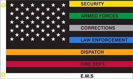 First Responders American Flag - 3x5 Ft - £15.68 GBP