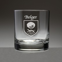 Bolger Irish Coat of Arms Tumbler Glasses - Set of 4 (Sand Etched) - £54.79 GBP