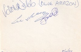 Blue Amazon Pop Group Hand Signed Autograph - £7.07 GBP