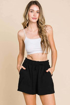 Culture Code High Waist Paper bag Shorts - $21.36