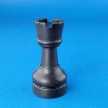 No Stress Chess Black Rook Staunton Replacement Game Piece 2010 Hollow Plastic - $2.51