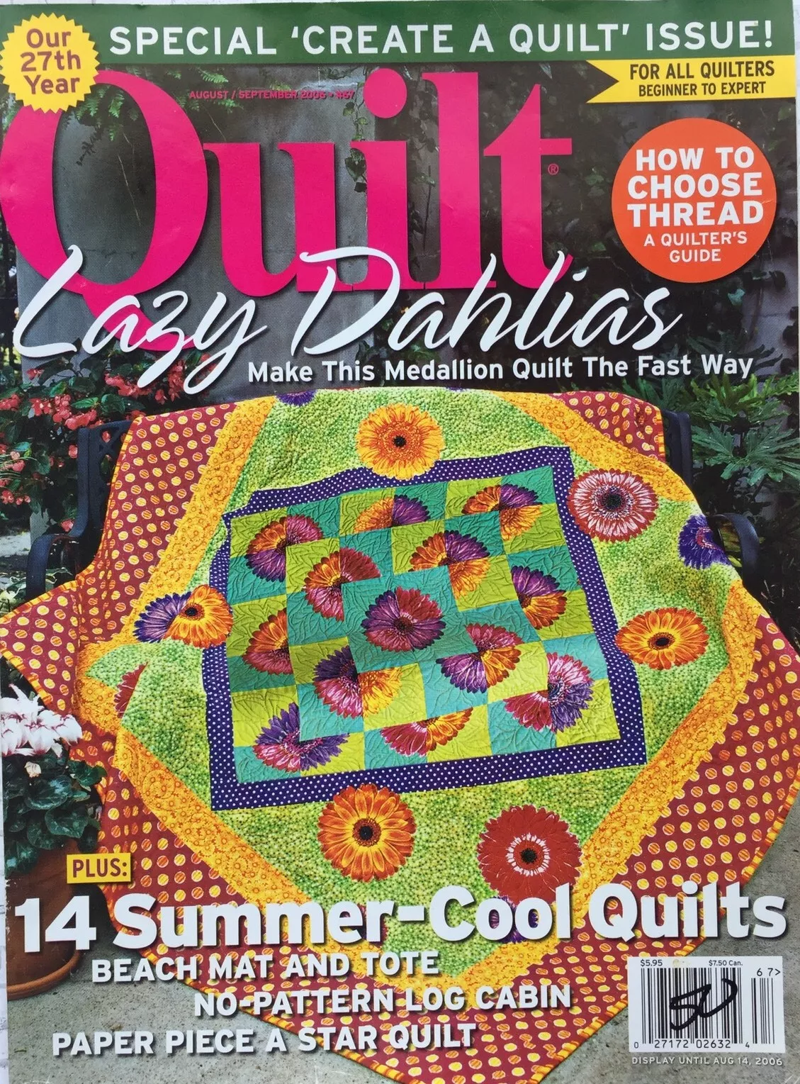 Quilt Magazine, August/September 2006 - $8.26 CAD